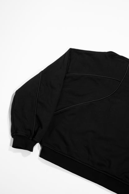 BOATNECK SWEATSHIRT - OBSIDIAN BLACK