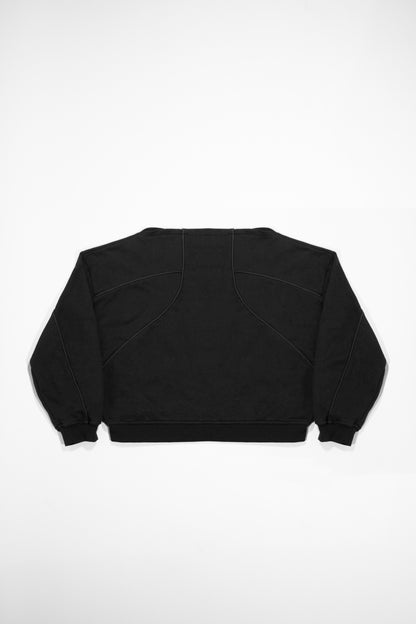 BOATNECK SWEATSHIRT - OBSIDIAN BLACK