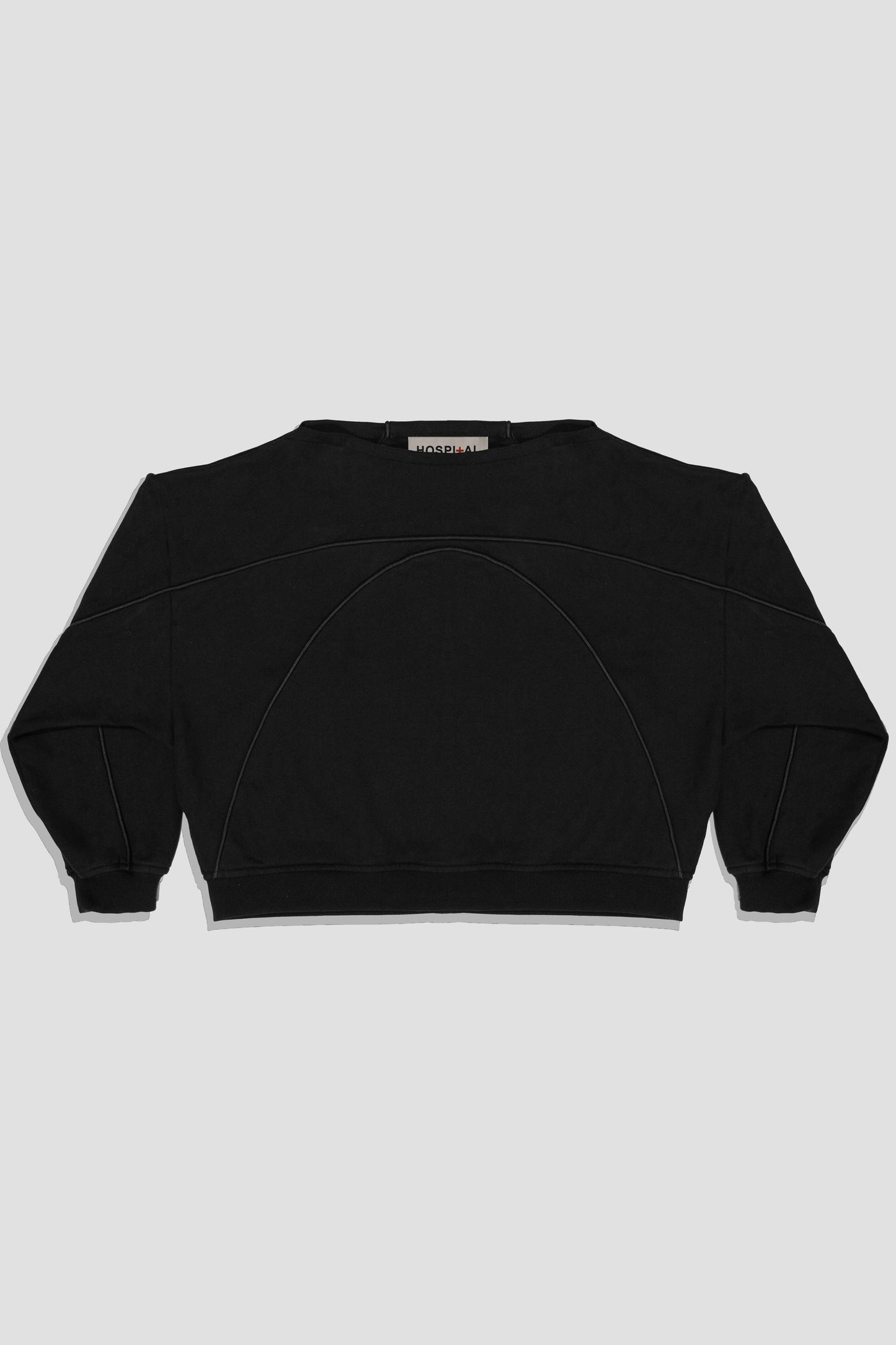 BOATNECK SWEATSHIRT - OBSIDIAN BLACK