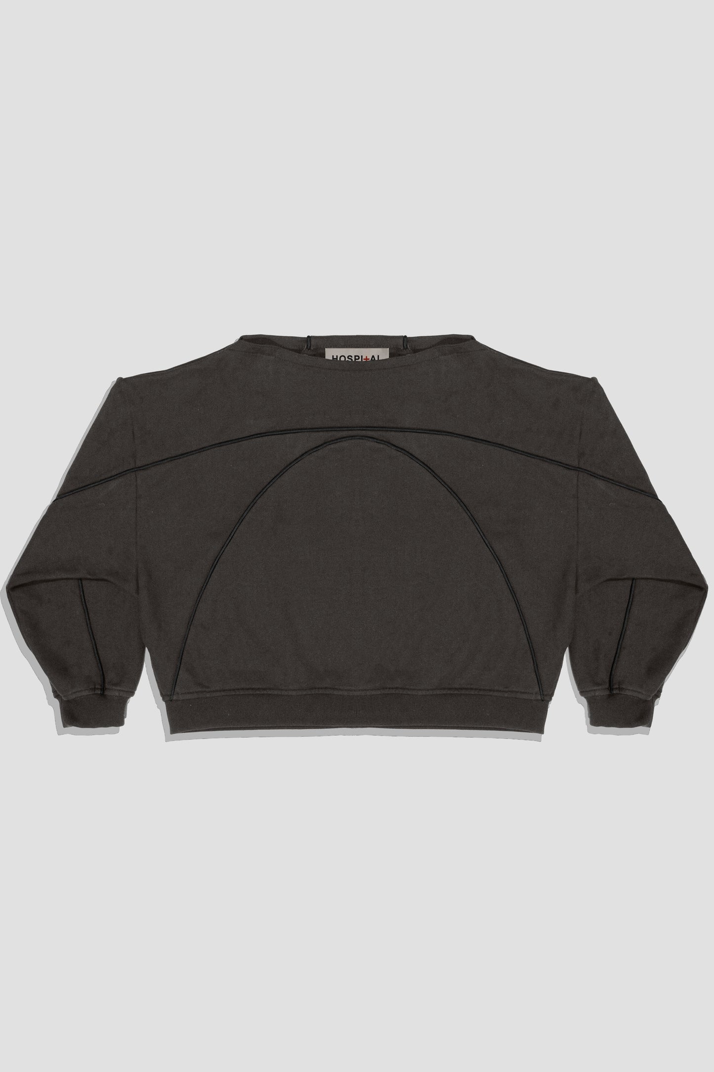 BOATNECK SWEATSHIRT - GRAVEL GREY